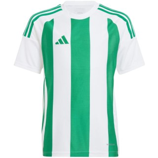Koszulka dla dzieci adidas Striped 24 biało-zielona IW2138