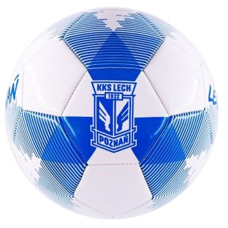 Piłka Herb Lech Poznań Bialo-Niebieska