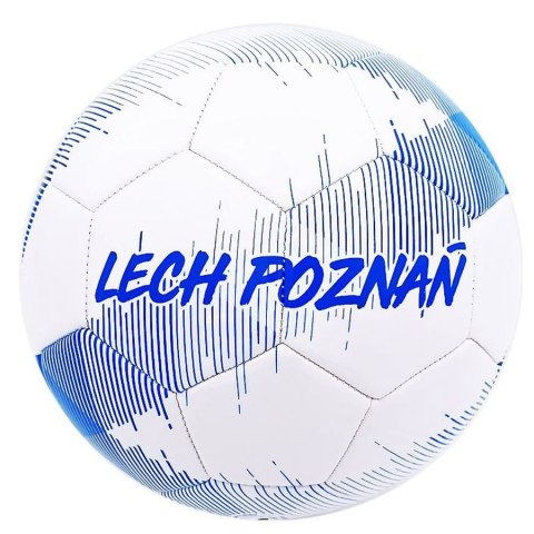 Piłka Herb Lech Poznań Bialo-Niebieska