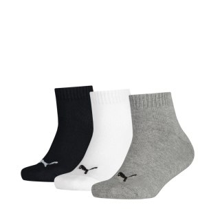 Skarpety Puma Kids Quarter 3P szare, białe, czarne 907375 08/1940110018
