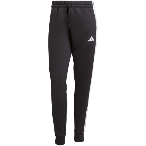 Spodnie damskie adidas Essentials 3-Stripes Fleece Slim czarno-białe JX2543