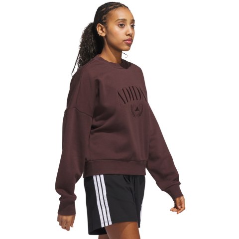 Bluza damska adidas Cozy Sweatshirt brązowa JM1794