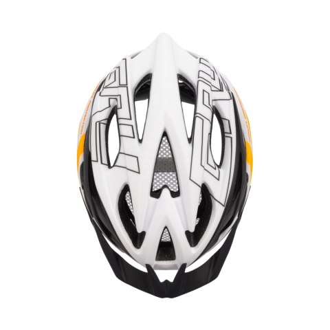 Kask Meteor Gruver L 58-61 cm biało-czarno-pomarańczowy 24752