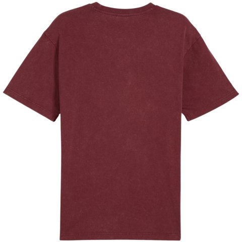 Koszulka męska Puma Ess Elevated Relaxed Wash Tee bordowa 688048 96