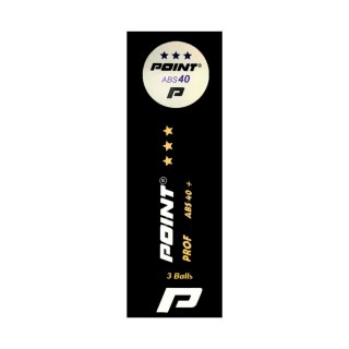 Piłeczki do ping ponga Point Prof ABS40 *** 3 szt. białe