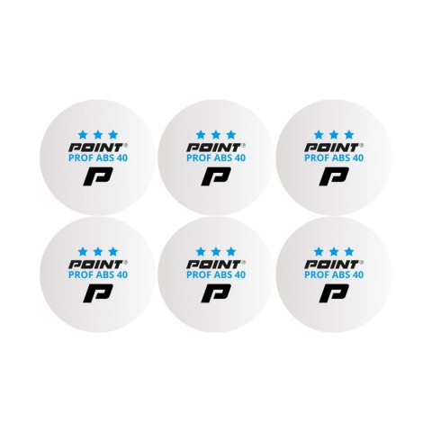 Piłeczki do ping ponga Point Prof ABS40 *** 6 szt. białe