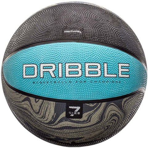 Piłka koszykowa Meteor Dribble szaro-niebieska 07091