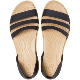Sandały damskie Crocs Tulum Open Flat W czarne 206109 00W