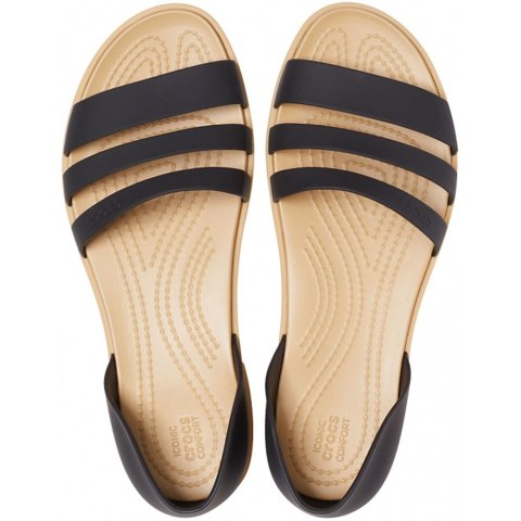 Sandały damskie Crocs Tulum Open Flat W czarne 206109 00W