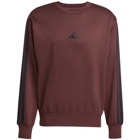 Bluza męska adidas Essentials 3-Stripes Fleece brązowa JX0742