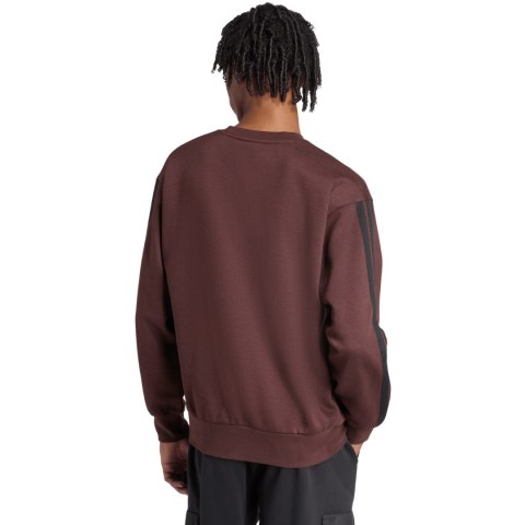 Bluza męska adidas Essentials 3-Stripes Fleece brązowa JX0742