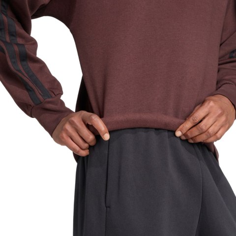 Bluza męska adidas Essentials 3-Stripes Fleece brązowa JX0742