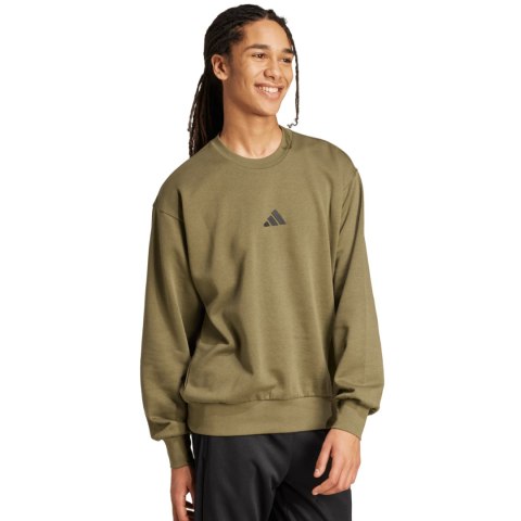Bluza męska adidas Essentials Feelcozy Fleece oliwkowa KD5149