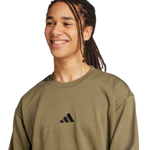 Bluza męska adidas Essentials Feelcozy Fleece oliwkowa KD5149