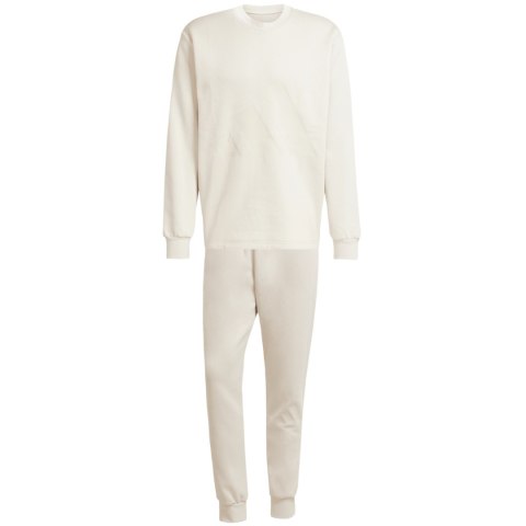 Dres męski adidas Sportswear Big Logo Fleece Colorblock beżowy JX5572