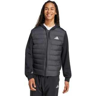 Kurtka męska adidas Essentials Climawarm Hybrid Down Hooded czarna KA5251