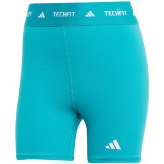 Spodenki damskie adidas Techfit turkusowe JW7561