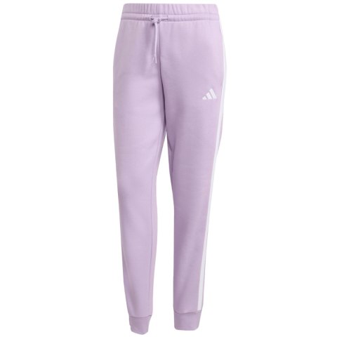 Spodnie damskie adidas Essentials 3-Stripes Fleece Slim różowe JY3097
