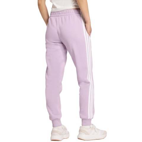 Spodnie damskie adidas Essentials 3-Stripes Fleece Slim różowe JY3097