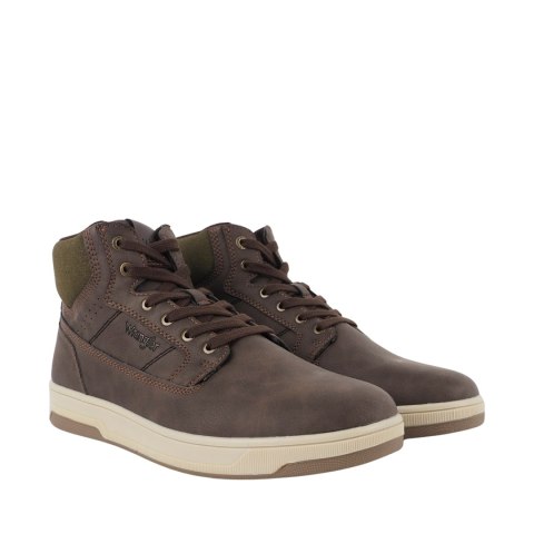 Buty męskie Wrangler Denver Mid ciemny brąz 20253018 IKU