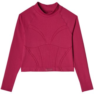 Koszulka damska 4F Longsleeve FNK F483 burgund 4FRAW24TFLOF483 60S