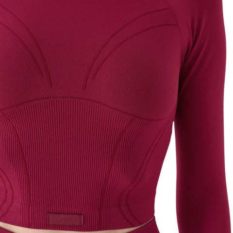 Koszulka damska 4F Longsleeve FNK F483 burgund 4FRAW24TFLOF483 60S