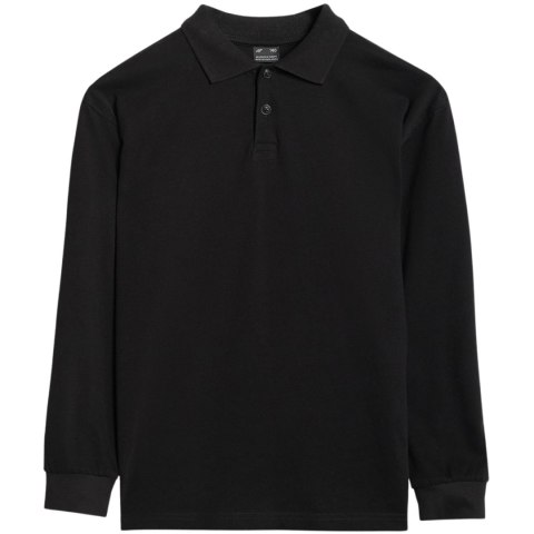Koszulka dla chłopca longsleeve 4F M483 głęboka czerń 4FJWAW25TLONM483 20S