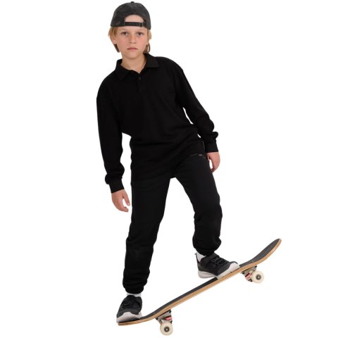 Koszulka dla chłopca longsleeve 4F M483 głęboka czerń 4FJWAW25TLONM483 20S