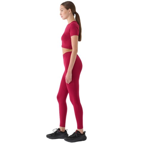 Legginsy damskie 4F FNK F389 burgund 4FRAW24TFTIF389 60S