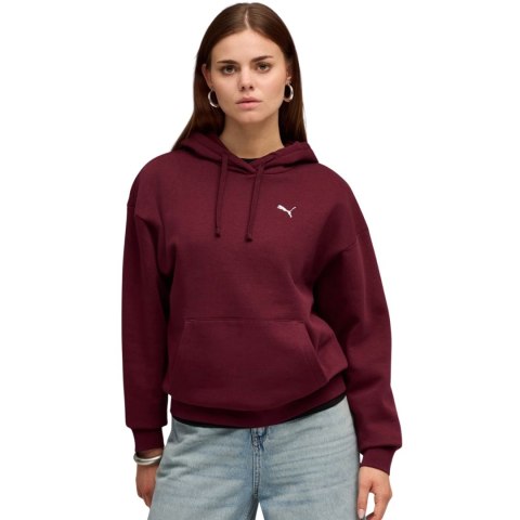 Bluza damska Puma ESS Comfort Hoodie FL bordowa 682385 96