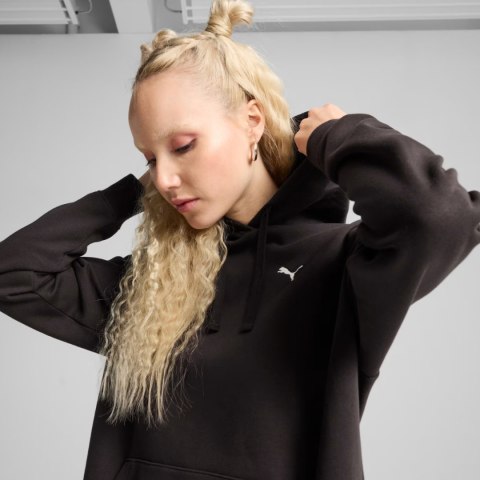 Bluza damska Puma ESS Comfort Hoodie FL czarna 682384 01