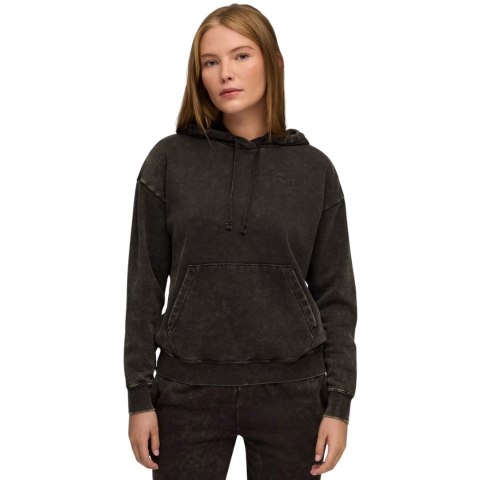 Bluza damska Puma ESS Elevated Relaxed Wash Hoodie czarna 688103 01