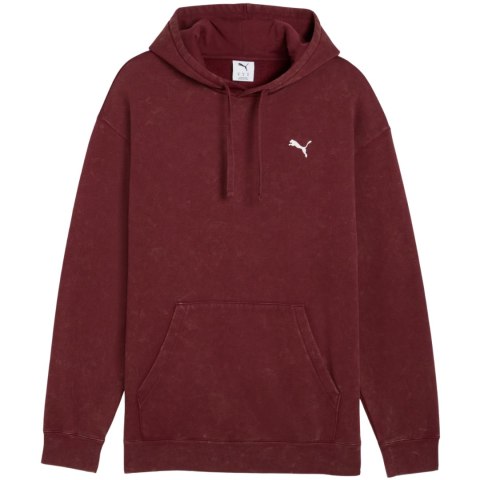 Bluza męska Puma ESS Elevated Relaxed Wash Hoodie bordowa 688049 96