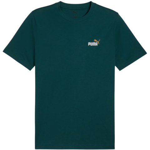 Koszulka męska Puma Ess 2 Color Small No. 1 Logo Tee morska zieleń 684717 75