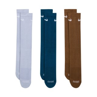 Skarpety Nike Everyday Plus Cushioned 3 pary fioletowe, niebieskie, brązowe SX6888 970
