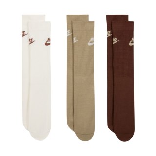 Skarpety Nike NK Nsw Everyday Essential CR kremowe, beżowe, brązowe DX5025 904