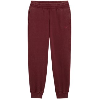 Spodnie damskie Puma ESS Elevated Comfort Wash Sweatpants bordowe 688104 96