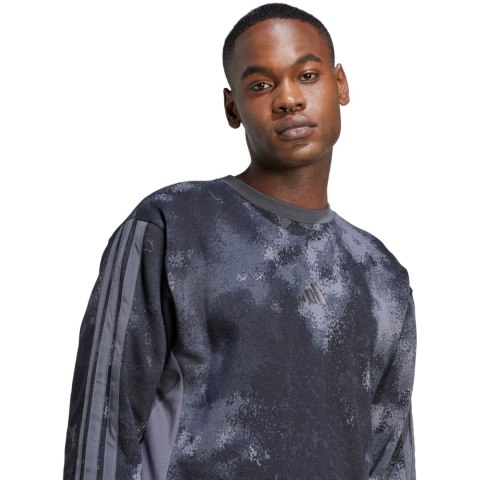 Bluza męska adidas Aop Colourblock czarno-szara JM1721