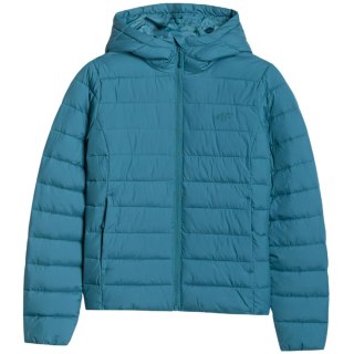 Kurtka damska puchowa 4F F580 morska zieleń 4FWAW25TDJAF580 46S