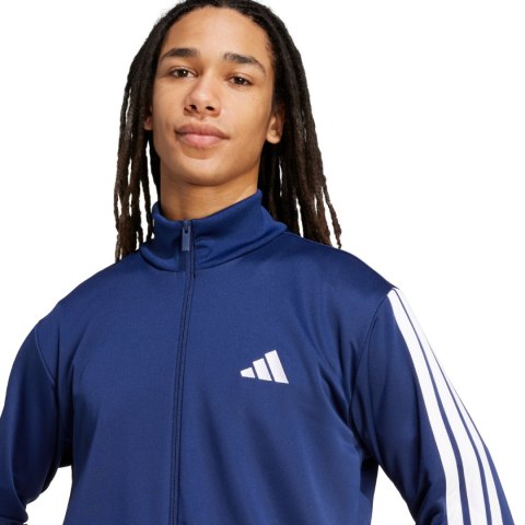 Dres męski adidas Sportswear Basic 3-Stripes French Terry granatowy KB7656
