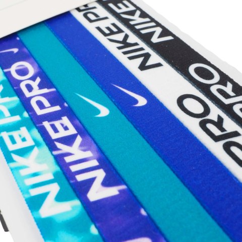 Opaski na włosy Nike Flex Headbands 6 szt. niebieskie, biała, czarna N1011930388OS
