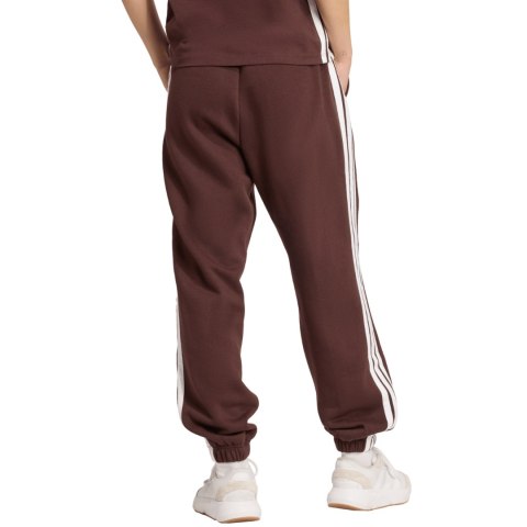 Spodnie damskie adidas Essentials 3-Stripes Fleece Loose-Fit brązowe JY3069