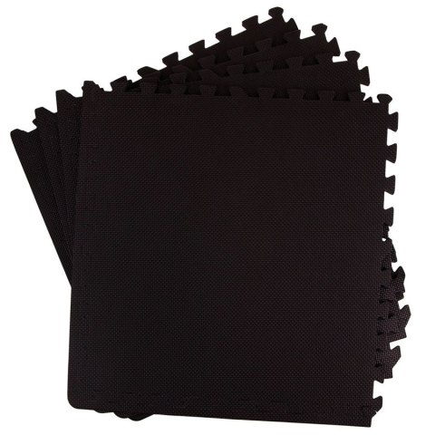 Mata do ćwiczen puzzle EB FIT 60x60x1,0cm 4 szt czarna Mata do ćwiczen puzzle EB FIT 60x60x1,0cm 4 szt czarna