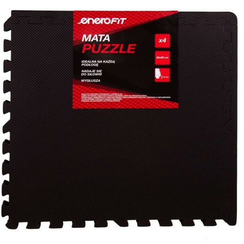 Mata do ćwiczen puzzle EB FIT 60x60x1,0cm 4 szt czarna Mata do ćwiczen puzzle EB FIT 60x60x1,0cm 4 szt czarna