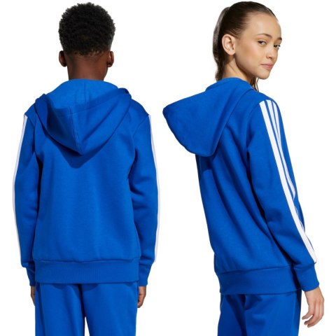 Bluza dla dzieci adidas Essentials Full-Zip Hoodie niebieska JY4977