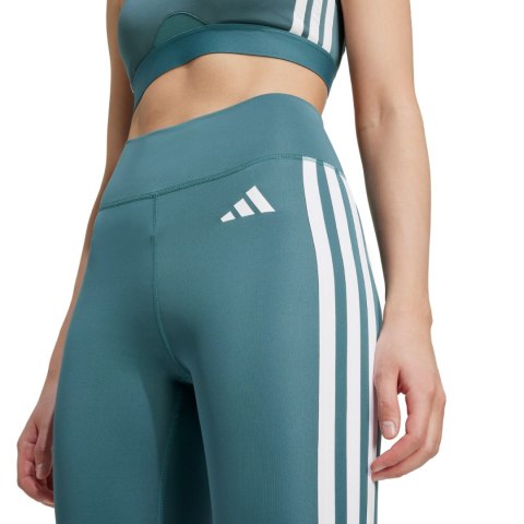 Legginsy damskie adidas Optime Essentials 3-Stripes 7/8 zielone JY2152