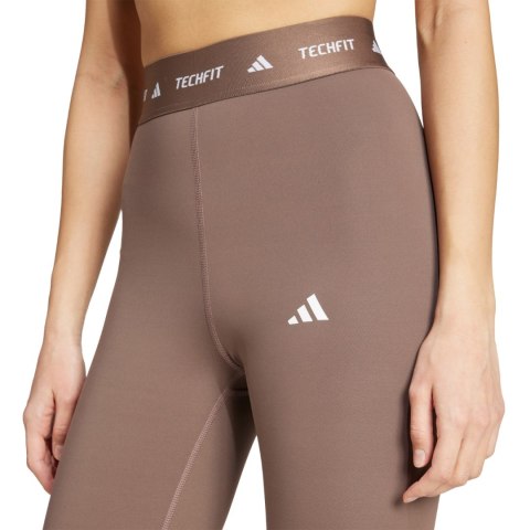 Legginsy damskie adidas Techfit 7/8 brązowe JW5181