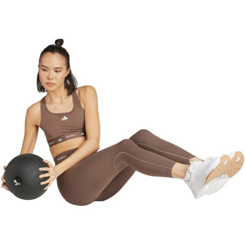 Legginsy damskie adidas Techfit 7/8 brązowe JW5181