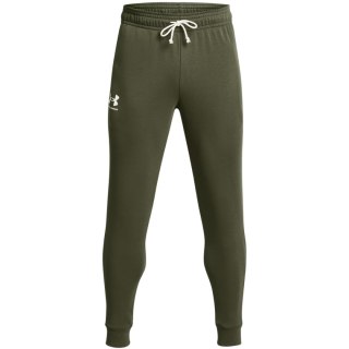 Spodnie męskie Under Armour Rival Terry Jogger khaki 1380843 390