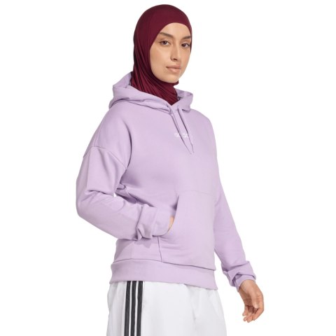 Bluza damska adidas Essentials Linear French Terry Hoodie fioletowa JY0036
